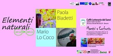 a Spoleto la mostra di ceramica e pittura “Elementi naturali” degli artisti Paola Biadetti e Mario Lo Coco