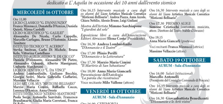 Presentata la terza edizione di Dannunziana: Premio Aligi a Simone Cristicchi