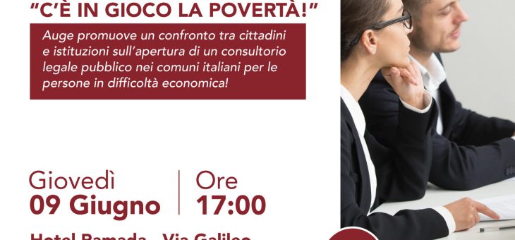 I NUOVI POVERI NELLA SOCIETÀ CHE CAMBIA: AUGE PRESENTA UN PROGETTO DI SOSTEGNO DA ATTUARE CON I COMUNI ITALIANI
