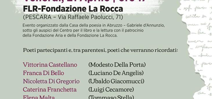 L’ABRUZZO DEI POETI PER LA GIORNATA MONDIALE DEL LIBRO 2023